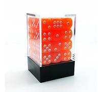 Bescon - 36 Dados de 6 caras de 12 mm en una caja, traslucidos, naranja