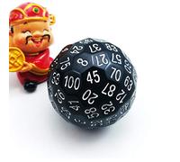 Bescon - Dado poliédrico de 100 lados, troquel D100, dado de 100 caras, juego de dados D100, dado de color negro