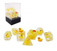 Bescon YellowDuck RPG Dice Set of 7, Novelty Yellow Duck Polyhedral Game Dice Set