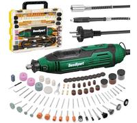 Besdiyart Multiherramienta160W, herramienta rotativa 6 velocidad variable 12000-38000 rpm, con 352 juego de accesorios para amolar, grabar, afilar, taladrar, pulir, grabar