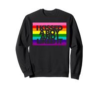 Besé a un chico y me gustó arco iris queer amor gay beau Sudadera