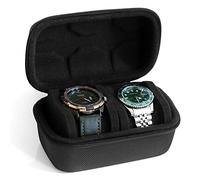 Besforu Watch Travel Case for Men and Women Portable Single Watch Storage box and Organizer for Wristwatches and Smart Watches (Black（2 slot）)