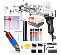 BESGEER Pistola Tufting Kit Completo con Recortadora, Tufting Gun Starter Kit with Tufting Trimmer, Máquina Tufting para Pelo Corto y Bucle, 2 in 1 Cut & Loop Pile Tufting machine(Negro)