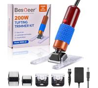 BESGEER Recortadora de Alfombras de 200W con guía de corte optimizada, trimmer con 2 cuchillas para reparación, recortadora de tufting fácil de usar para esculpir alfombras de pistola de tufting