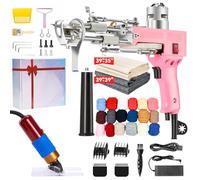 BESGEER Rug Tufting Gun Set with Trimmer, Tufting Machine Cut Loop Starter Kit Kit de Recortadora de alfombras con Pistola para mechones de alfombras, Pistola para alfombras con Bucle Cortado Negro