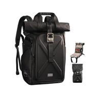 Besnfoto Mochila rígida para cámara, DSLR SLR, sin espejo, impermeable, con compartimento para laptop de 15.6 pulgadas, soporte para trípode, funda para cámara de fotografía, compatible con Canon