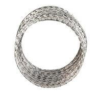 BESNUT Razor Wire 32.8FT, Galvanized Razor Wire Fence Stretched Ribbon Barbed Wire Coils For Farm, Fence, Garden