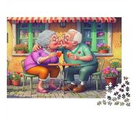 Beso de Pareja anciana 1000 Pieza Rompecabezas De Bricolaje 12 Años+ Juego De Familia Desafiante Hermosa Decoración De Paredes Casa 38x26cm/1000pcs