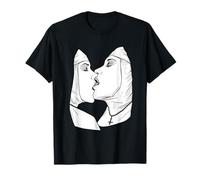 Beso hot Monja lesbiana sexy caliente. Bondage Satánico BDSM Camiseta