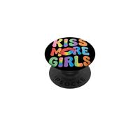 Beso Más Chicas Lesbianas Orgullo LGBT y Pareja Gay Mujeres PopSockets PopGrip Adhesivo