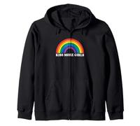Beso Más Chicas Lesbianas Orgullo LGBT y Pareja Gay Mujeres Sudadera con Capucha