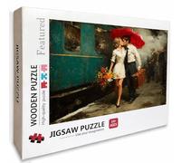 Beso Puzzle Madera, Mujer Puzzle 6000 Piezas Adultos con Compact Box 179x105cm, Rompecabezas Desafiante, Juegos de Rompecabezas Creativos para Hombres Mujeres, Decoración Verano, Regalo niñas, U-9948