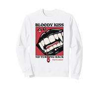 Beso Sangriento Vampiro Labios Colmillos Mordedura Oscuro Romance Goth Horror Sudadera