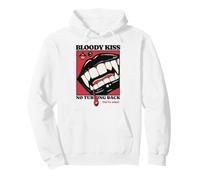 Beso Sangriento Vampiro Labios Colmillos Mordedura Oscuro Romance Goth Horror Sudadera con Capucha