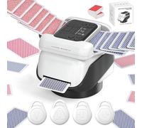 BeSokar: Mezclador y Distribuidor automático de Cartas con Giro de 360°, Reparto Ajustable para Cualquier número de Jugadores, ángulo de Salida versátil e Incluye Mando a Distancia