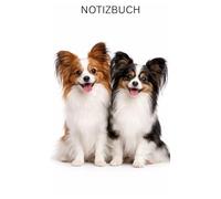 Besonderes Hundenotizbuch Papillon, Notizheft Softcover A5 mit Hundemotiv, Hunderasse Papillon, Geschenk für Hundeliebhaber & Besitzer: Heft mit ... Papillon deutsch, kleine Hunde, Rassehund