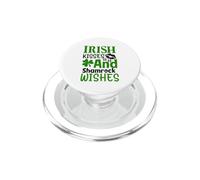 Besos irlandeses y trébol Desea trébol del día de San Patricio PopSockets PopGrip para MagSafe
