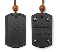 Besot Ciencia cuántica collar de energía escalar colgante circular masculino y femenino piedra volcán Joyería colgante puente (Square cotton rope)