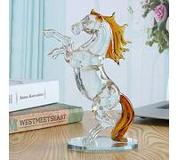 Besot Figura de Caballo de Cristal de Cristal, colección de pisapapeles, decoración de Mesa para niños, Regalos de cumpleaños, decoración del hogar y Boda (Caballos)
