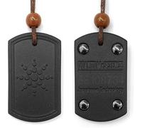 Besot Quantum Science - Collar de energía escalar para hombre y mujer, colgante circular con piedra volcánica, S, Piedra volcánica, Piedra volcánica