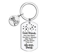 BESPMOSP - Llavero con texto en inglés "Best Friend", "Good Friend are like Stars"