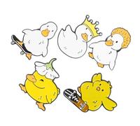 BESPORTBLE 1 Juego broche decorativo alfileres de animales esmaltados delicado lindos alfileres de pato chicas esmalte broches de metal insignia Joyas para mujeres aleación
