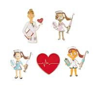 BESPORTBLE 1 Juego Broches De Enfermería Aleación Creativo Para Médicos Y Enfermeras Para Médicos 5 Piezas