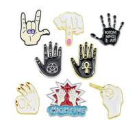 BESPORTBLE 1 Juego Broches De Retro Punk Mano Accesorios De Corsage Y Creativo Y Adultos 8 Piezas