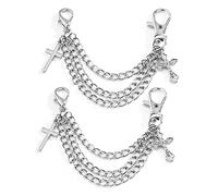 BESPORTBLE 1 Juego Cadena De Calzado Tridimensional Calcetines Cortos Cordones Decorativos Encantos Del Zapato Cadena Cruzada Para Zapatos Cadenas De Zapatos Aleación Silver 2 Piezas