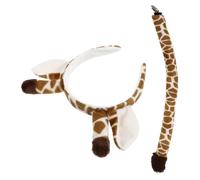 BESPORTBLE 1 Juego conjunto de de diadema de jirafa orejas diadema y pelo de oreja de jirafa decoración de disfraz de jirafa diademas de orejas de animales cruz Felpa