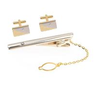 BESPORTBLE 1 juego Conjunto de Gemelos y Clip para Color Dorado Accesorios Masculinos Elegantes para Negocios y Ocasiones Formales Resistente y