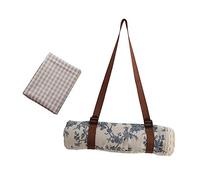 BESPORTBLE 1 Juego de Picnic de Gran Esterilla Multifuncional para Playa y Camping Diseño de Flores Azules para Actividades