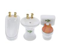 BESPORTBLE 1 Juego Mini Inodoro de Cerámica para Casa de Muñecas Decoración Realista para Baño Miniatura Accesorio de Muebles para Decoración y Juguete Infantil