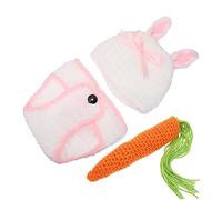 BESPORTBLE 1 Juego Sesión De Fotos De 100 Días De Ropa Mono Moisés Trajes De Sesión De Fotos De Niña Recién Nacida Accesorios Conejito Juguete De Bebe Cambiador De Bebe Chico Nacido Hilo