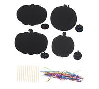 BESPORTBLE 1 Juego Tarjetas de Raspado de Calabaza para Manualidades de Halloween para Pintar DIY con Cuerdas y Pinceles