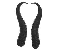 BESPORTBLE 1 Par Bocina antílope simulada de bricolaje accesorios cuernos góticos cosplay de cuernos disfraz de cuernos de cabra disfraz de cuerno de oveja el plastico Black