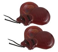 BESPORTBLE 1 par Castanets Infantiles Pequeñas de Madera para Ritmo y Juguete Musical Educativo para Instrumento de Percusión Divertido y Seguro