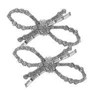 BESPORTBLE 1 Par Clip de lazo con incrustaciones de Boda pedrería para zapatos paseo encantos de zapatos de de imitación encantos de arco de zapato para zapatillas Vidrio