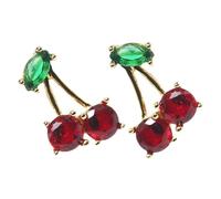 BESPORTBLE 1 Par De Pendientes De Cereza, Pendientes De Frutas, Pendientes Delicados, Joyería Para La Oreja, Joyería Para Piercing Con Amuleto De Fruta