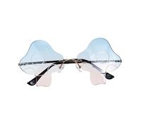 BESPORTBLE 1 Par Gafas de sol de fiesta gafas de sol de la novedad polarizado gafas mujer sol gafas de sol para mujer gafas de sol sin marco lentes de sol con forma de hongo Metal Sky-blue