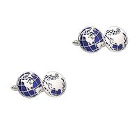 BESPORTBLE 1 Par gemelos brazalete camisas ser studds de Tuxedo padre Boda Hombres de los hombres enlaces botones de puños de camisa accesorio de joyería de los hombres Aleación de zinc Azul