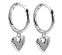 BESPORTBLE 1 Par Pendientes de durazno de plata semental gotas tachuelas libra esterlina pendientes de amor para mujer pendientes en forma de corazón Pendientes del corazón