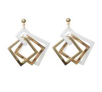 BESPORTBLE 1 Par Pendientes de geométricos libra esterlina colgantes de oreja de estilo largo auricular todo-fósforo pendientes de rombo decoración creativa del oído Acrílico