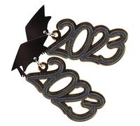 BESPORTBLE 1 Par Pendientes De La Temporada De Graduación Cinta Para Graduacion Negro Accesorios De Graduación Graduation Chicas Fiesta Encantos De Graduación Clase De Graduación Metal