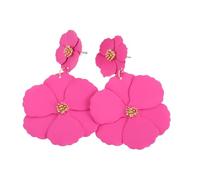 BESPORTBLE 1 Par Pendientes retro pendientes de rosa pendientes para mujer grandes pendientes de flores Pendientes de verano pendientes de graduación aleación Rosy