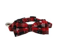 BESPORTBLE 1 Pc Cuello Arco Equipo Collar de Perro Reflectante Collares de Gato de Navidad Collar de Gato Xmas petg Adornos Dog Pajaritas Collares de Gatito de Navidad algodón poliéster Rojo