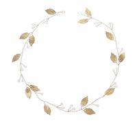 BESPORTBLE 1 PC Diadema De Cadena Suave De Hojas Doradas Para Boda - Tocado Nupcial De Aleación Con Cristales - Accesorio De Pelo Para Novia Dama De Honor y Eventos Especiales