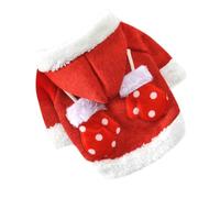 BESPORTBLE 1 Pc Navideño Trajes De Cachorro De Navidad Sudadera con Capucha Trajes para Perros Pequeños Traje De Santa Claus Perro Gato Gracioso Gato Navidad Tela Tejida Rojo