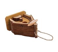 BESPORTBLE 1 Pc Nido De Madera Casa De Pájaros De Madera Nido De Pájaros Domésticos Suministros para Pájaros Colgante De Pájaro Nido para Dormir Decoracion De Jardin Cuerda De