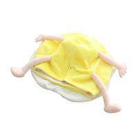 BESPORTBLE 1 PC Sombrero De Huevo Escalfado Sombrero De Pollito Sombrero De Disfraz Novedoso Sombreros De Fiesta Mullidos Divertido - Accesorio Para El Cabello Adorable Sombrero De Huevo
